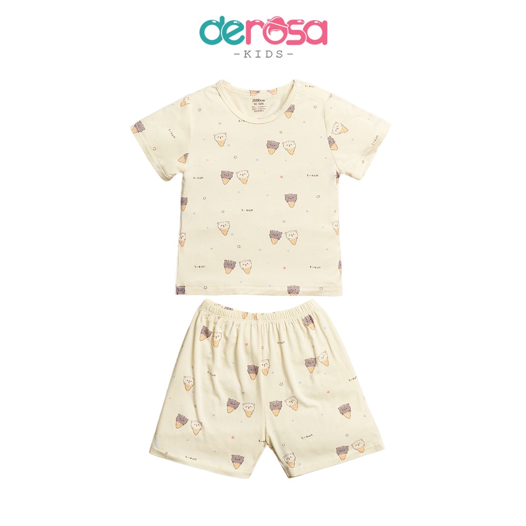 Bộ quần áo cộc tay cho bé, đồ bộ sơ sinh cài vai chất liệu bamboo DEROSAKIDS (6 – 24 tháng) – Derosa Kids >>> top1shop >>> shopee.vn