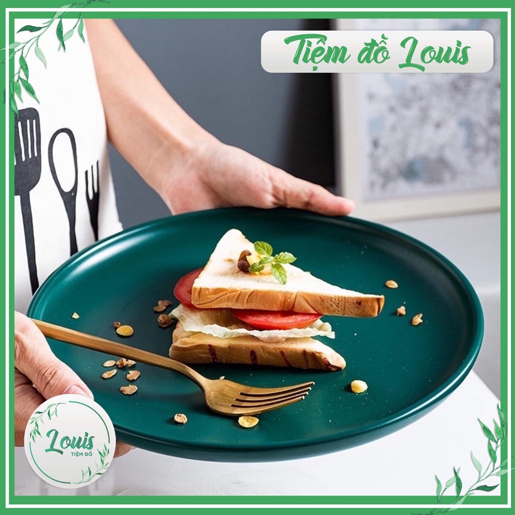 Đĩa sứ tròn sâu lòng 20cm trang trí món ăn, decor phong cách Bắc Âu