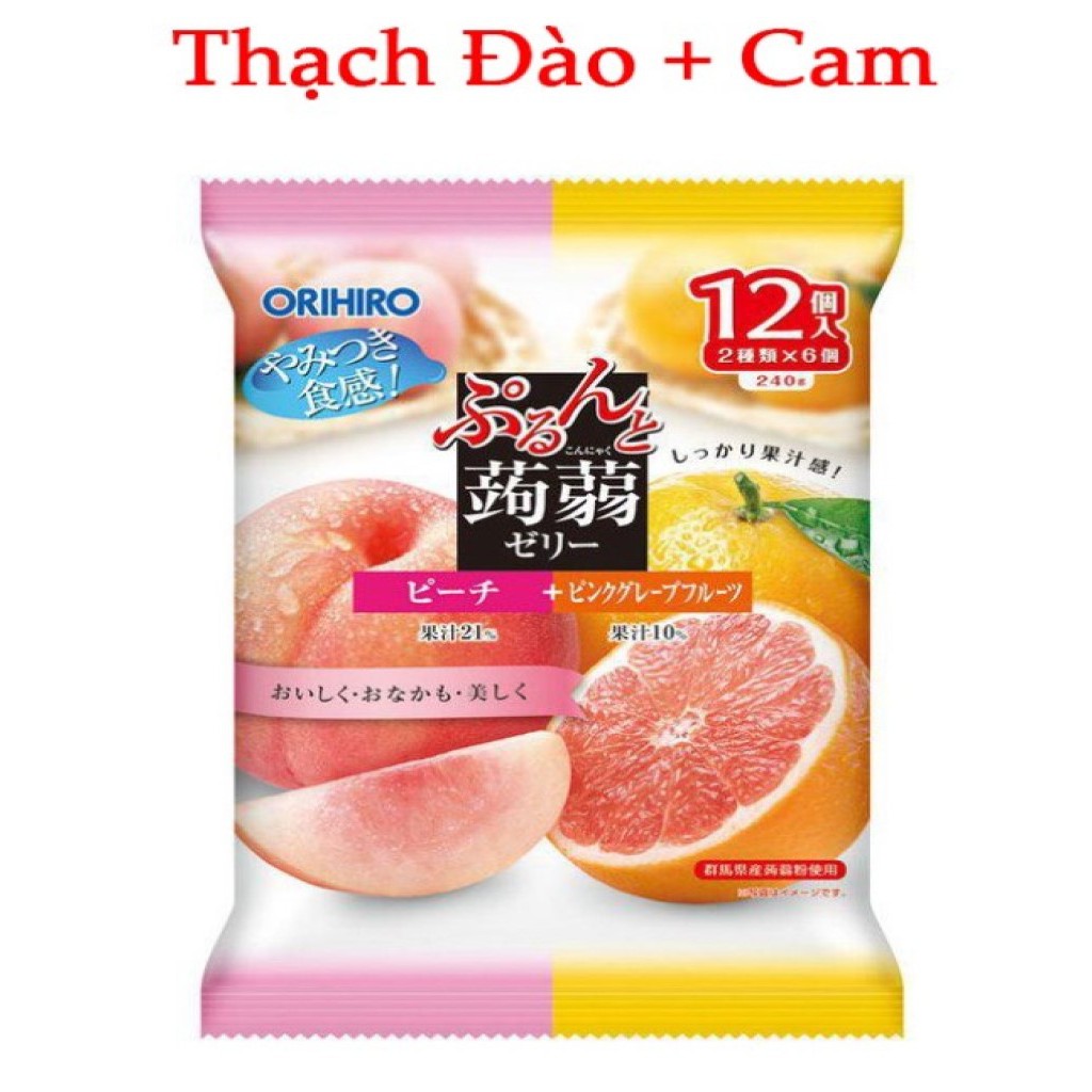 Thạch trái cây nhiều vị Orihiro Nhật Bản gói 240g