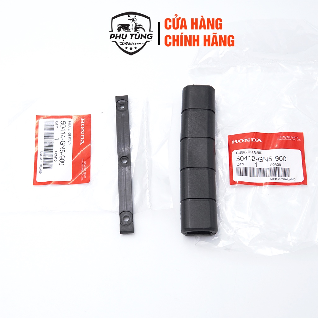 Bộ cao su tay xách sau xe dream thái (không có ốc)