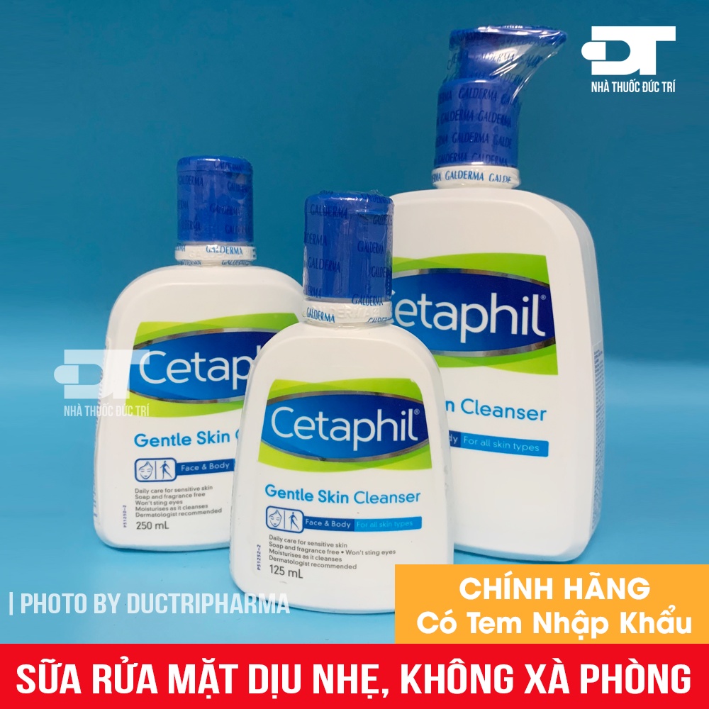 [NHẬP KHẨU] Sữa rửa mặt không xà phòng Cetaphil Gentle Skin Cleanser - 59ml/125ml/250ml/473ml/500ml