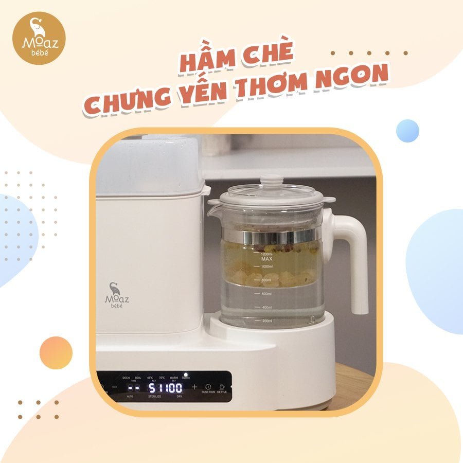 MB-031. Máy đun nước tiệt trùng sấy khô 3 in 1 MOAZ BÉBÉ