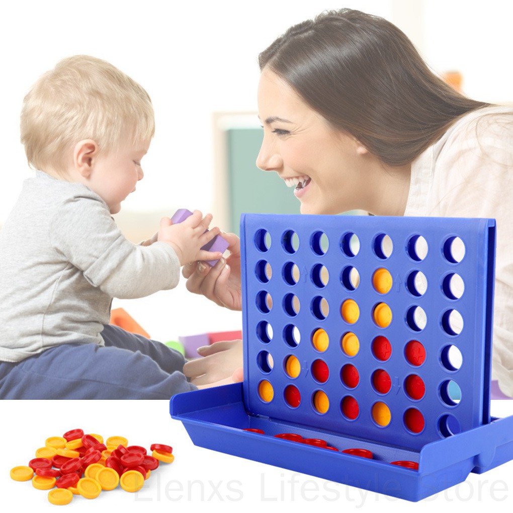 Children Stereo Board Game Family Reunion Party Adults Kids Portable Travel Four In Row ELEN
