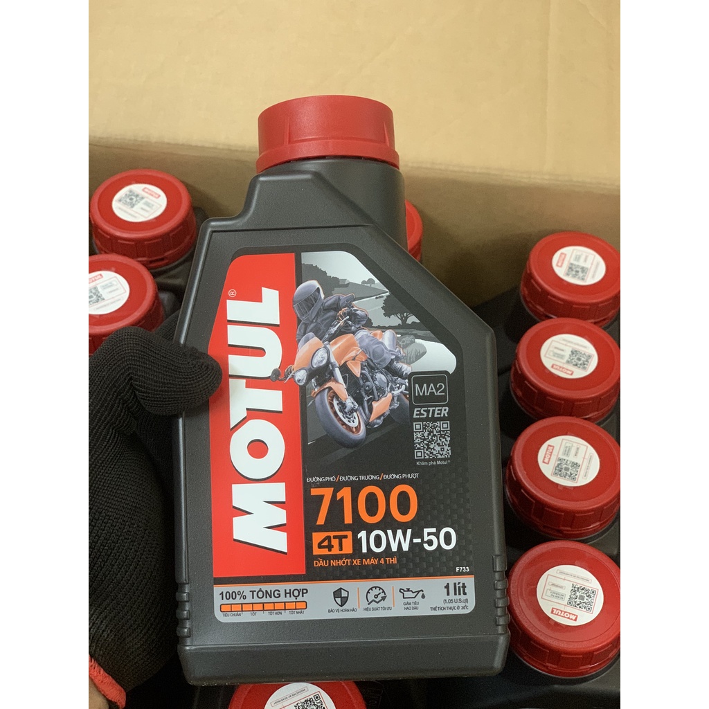 NHỚT MOTUL 7100 4T 10W-50 DẦU NHỚT TỔNG HỢP XE MÁY 4 THÌ