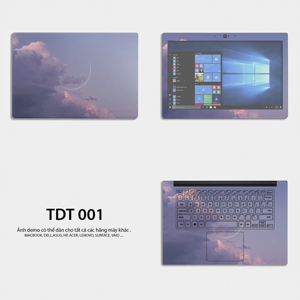 Miếng Dán Skin Laptop - Dán cho Dell, Hp, Asus, Lenovo, Acer, MSI, Surface,Vaio, Macbook 12 15 16 14inch MD 45 LUXSKEEN