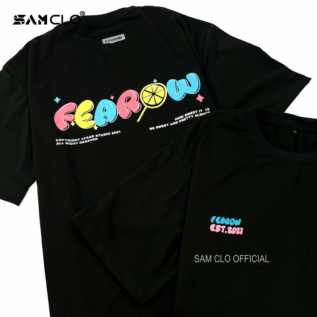 Áo thun nam nữ tay lỡ SAM CLO form rộng Unisex, mặc cặp, nhóm fearow COLOFUL CANDY TEE- 80% COTTON