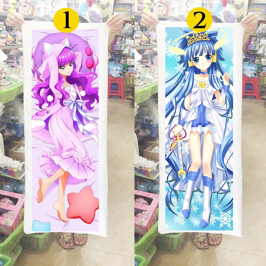 Gối ôm dài  Gối ngủ anime Futari wa Pretty Cure có ruột bông 1mx40cm(Tặng 1 poster hoặc 1 huy hiệu)