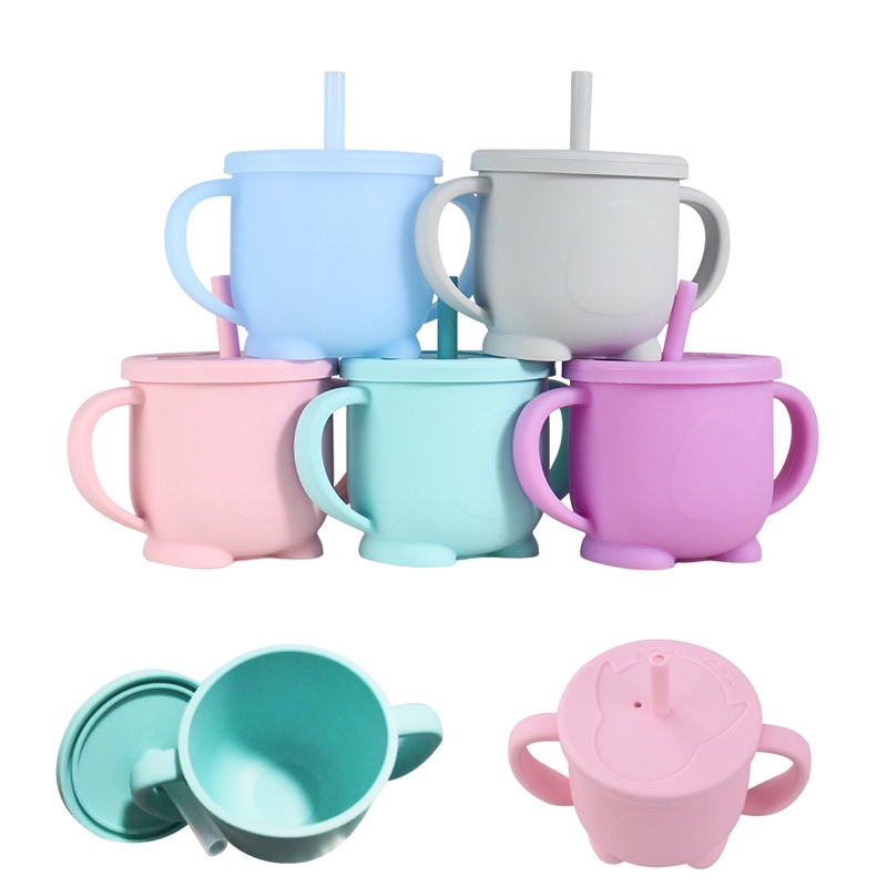 Cốc Silicon Cho Bé MAMIMAMIHOME Có Ong Hút Dành Cho Trẻ Mới Biết Di Cốc An Cho Trẻ Em1pc