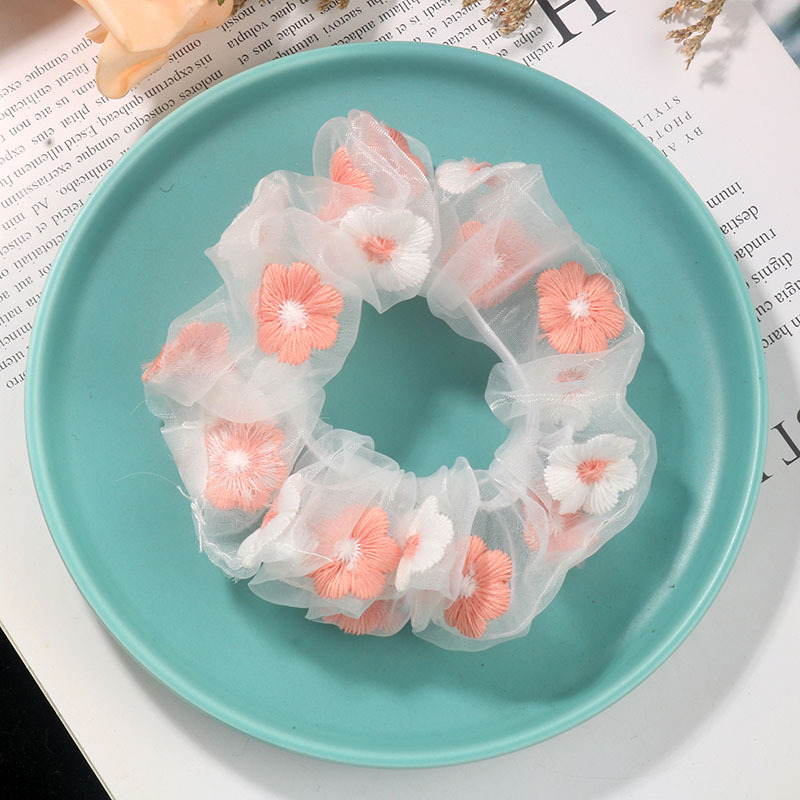 Dây buộc tóc lưới hoa tùy chọn màu sắc