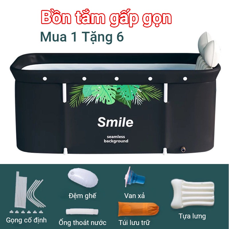 Bồn Tắm Vải Gấp Gọn giải nhiệt mùa hè xông hơi giữ ấm mùa đông cực tiện lợi
