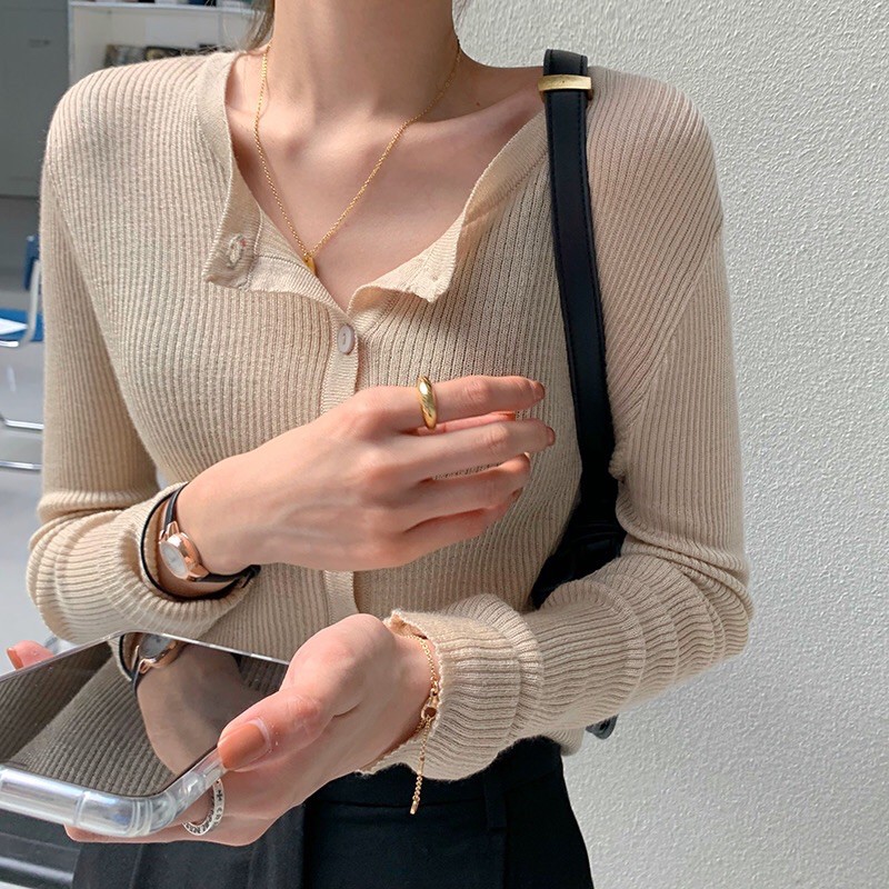 ÁO KHOÁC LEN TĂM CARDIGAN STYLE KOREAN | BigBuy360 - bigbuy360.vn