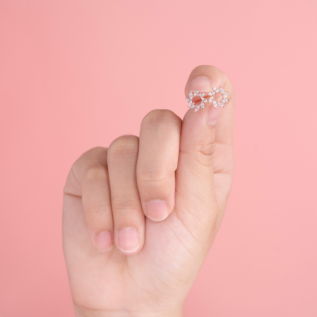 Bông Tai Nữ Vàng 14K BTAM97 Huy Thanh Jewelry