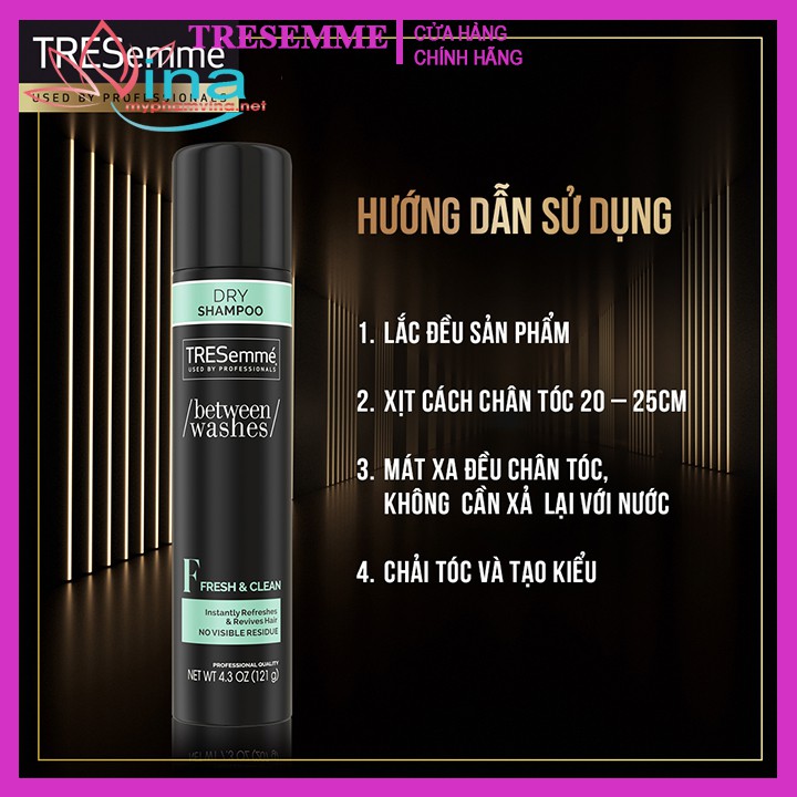 Dầu Gội Khô TRESemme Dry Shampoo Fresh &amp; Clean 141gr