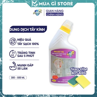 Nước Tẩy Rửa Cặn Canxi Trên Kính SMART TK - Vệ Sinh Sạch Cặn Bám Lâu Ngày Vách Kính Nhà Tắm, Gương - Loại Mạnh Nhất