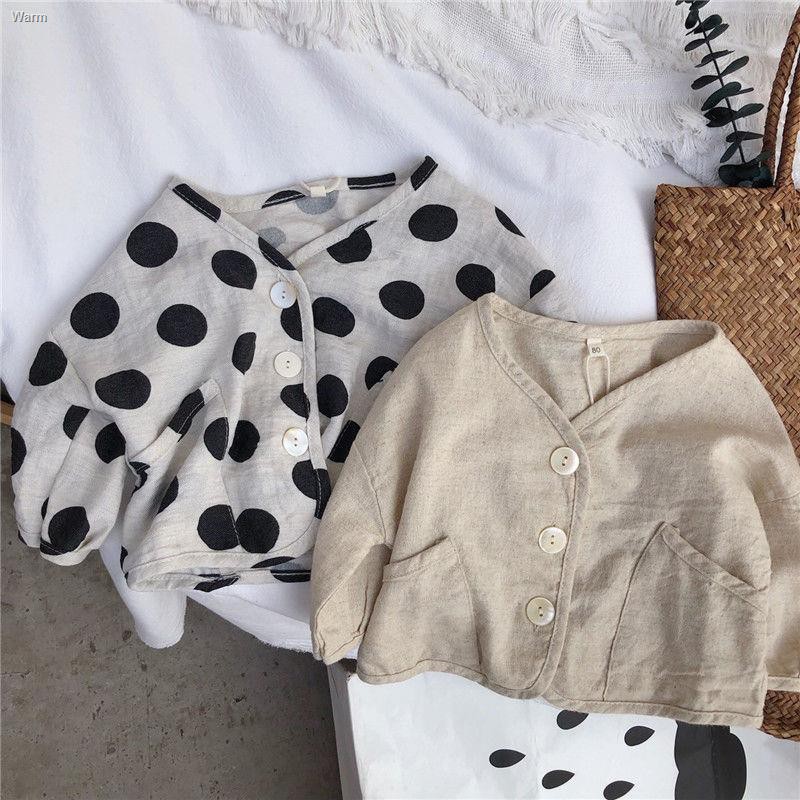 Áo khoác cardigan chất liệu vải cotton mỏng thiết kế dễ thương cho bé