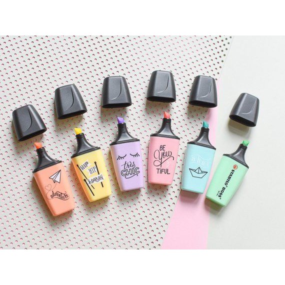 Bộ 6 bút dạ quang Stabilo Boss Original Mini Pastellove Highlighter - Pastel Colors