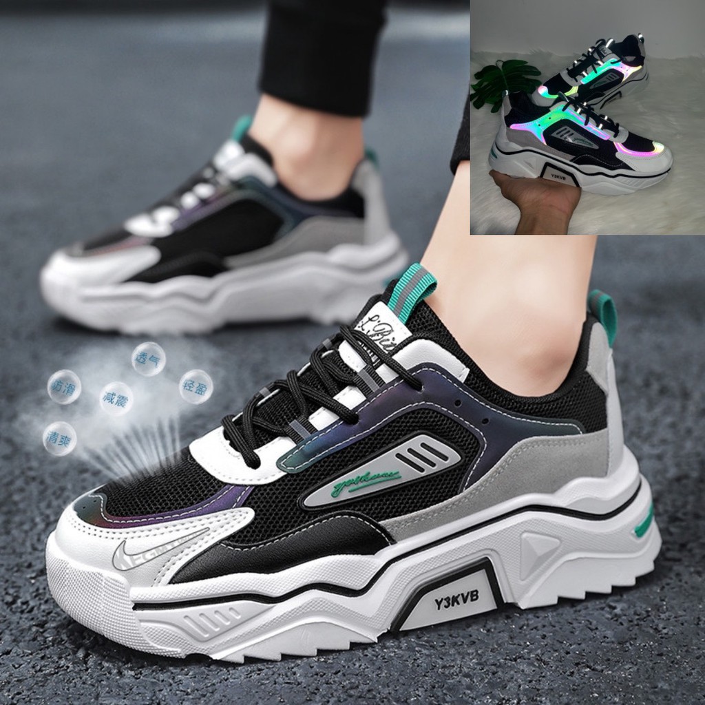 Giày sneaker nam tăng chiều cao Lbiites Phản Quang sắc Màu hottrend