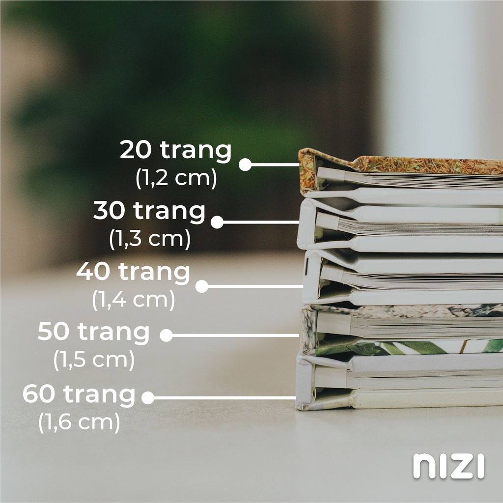 In sách ảnh theo yêu cầu bìa cứng 20 trang 20 x 20cm, In 4K siêu nét trên app NIZI