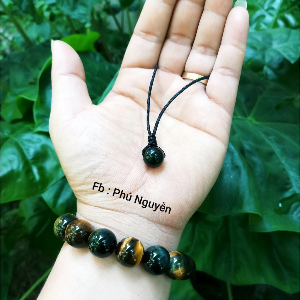 Vòng Cổ Handmade Mix Viên Đá Phong Thủy ( ảnh tự chụp )