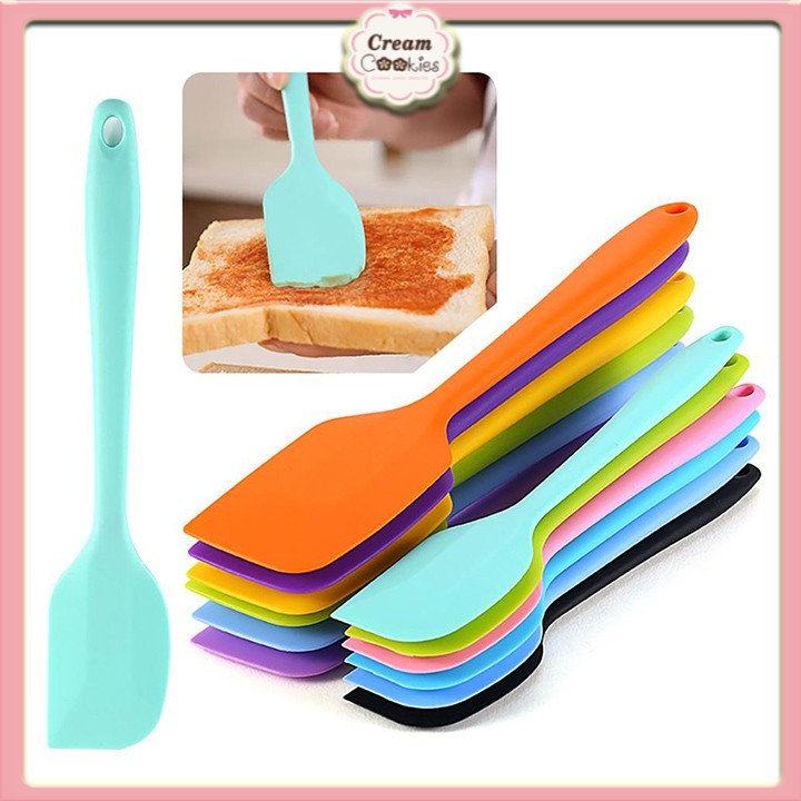 Phới trộn bột spatula silicon chịu nhiệt, đúc liền dùng để đánh bột, vét, vét kem 21cm-28cm