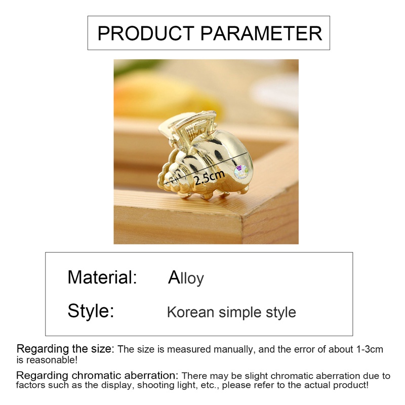 Kẹp Tóc Mini Màu Vàng Bằng Hợp Kim Phong Cách Hàn Quốc Thời Trang Mùa Hè Cho Nữ dreamdiary