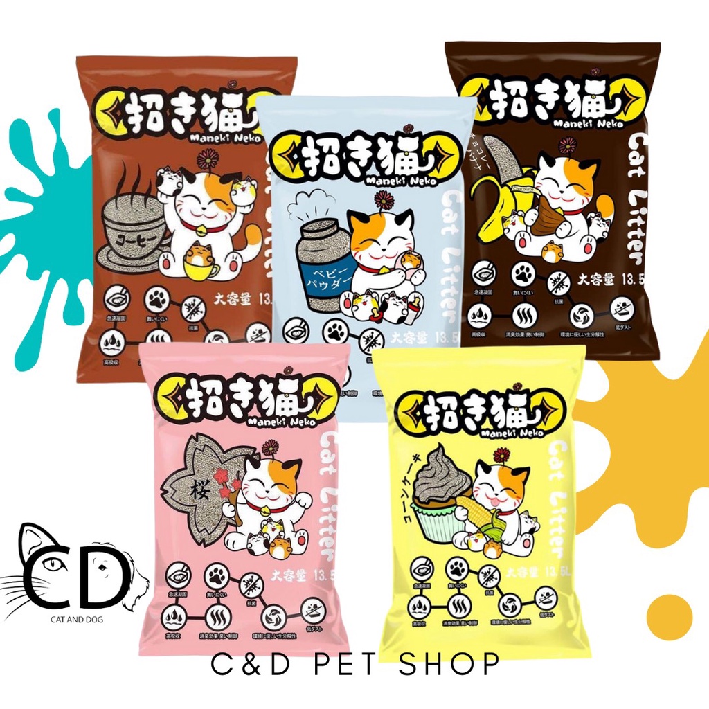 Cát vệ sinh cho mèo- Cát nhật Maneki Neko 5L