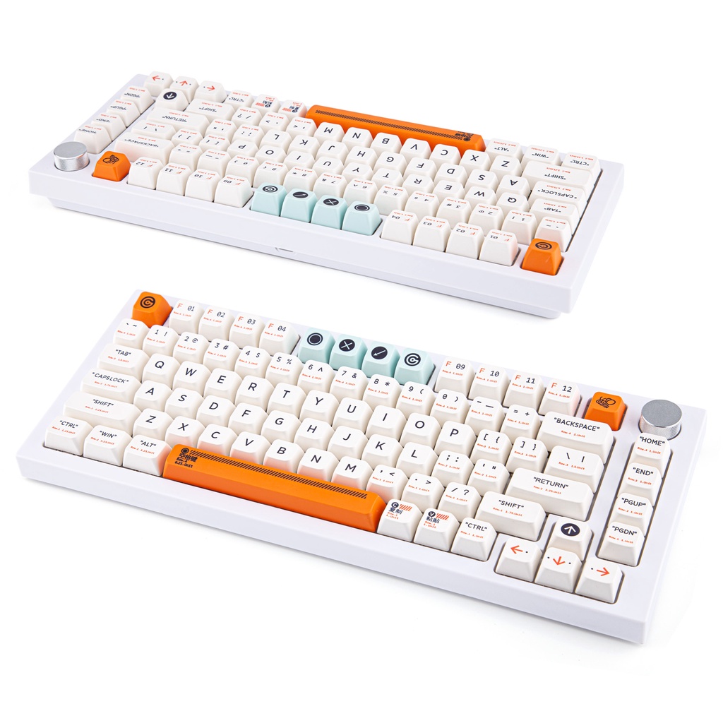 Nắp bàn phím PBT tùy chỉnh MDA Cấu hình 160 Phím Dye Thăng hoa 60%, 65%, 75%, 100% ANSI Layout Keycap cho Bàn phím cơ Cherry MX Công tắc