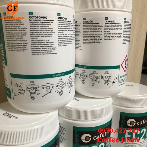 Thuốc vệ sinh máy pha cà phê Cafetto EC2  - Bột vệ sinh máy pha cà phê Cafetto EC2