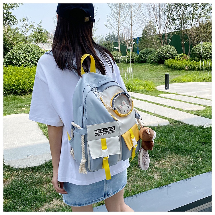 Ba lô học sinh màu sắc dễ thương