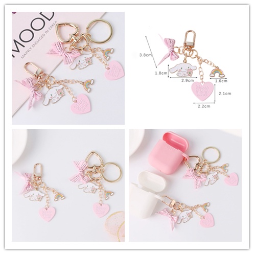 Móc Chìa Khóa Hình Nơ Tai Thỏ Lớn Đáng Yêu Cho Nữ