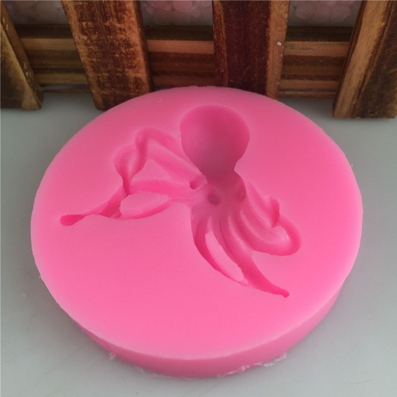 Khuôn Silicone Làm Bánh Tạo Hình Bạch Tuộc 3D Độc Đáo Tiện Dụng