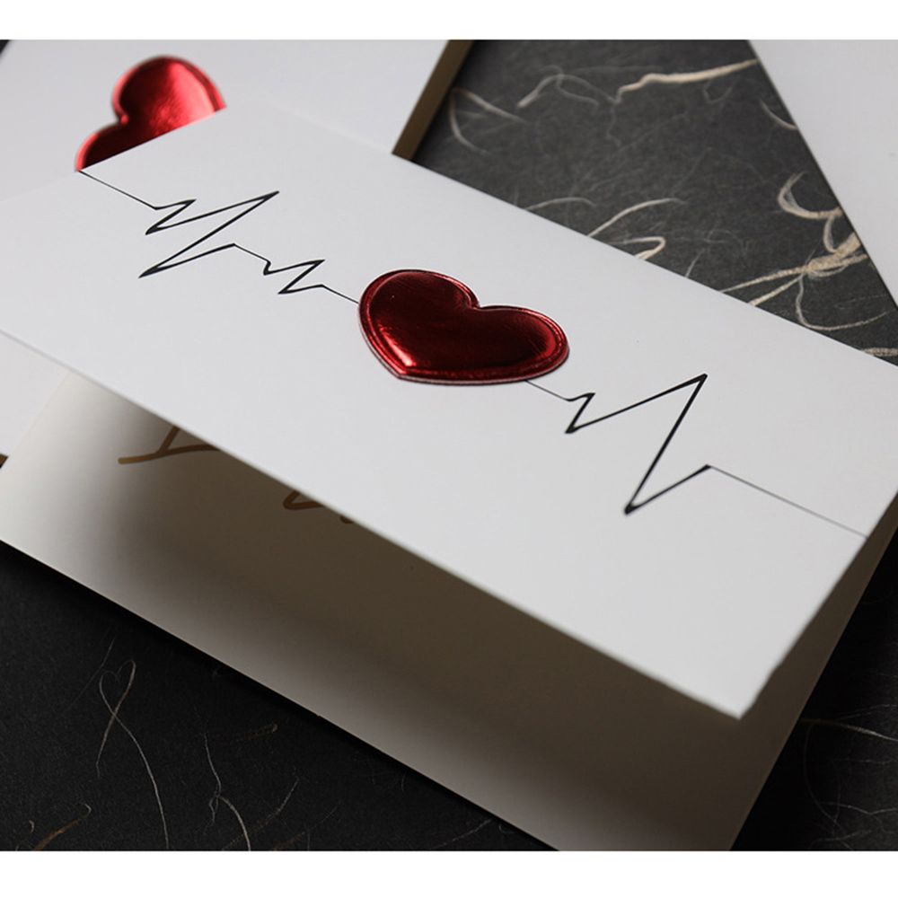 Thiệp Mời Họa Tiết Trái Tim 3D Độc Đáo Dùng Làm Quà Tặng