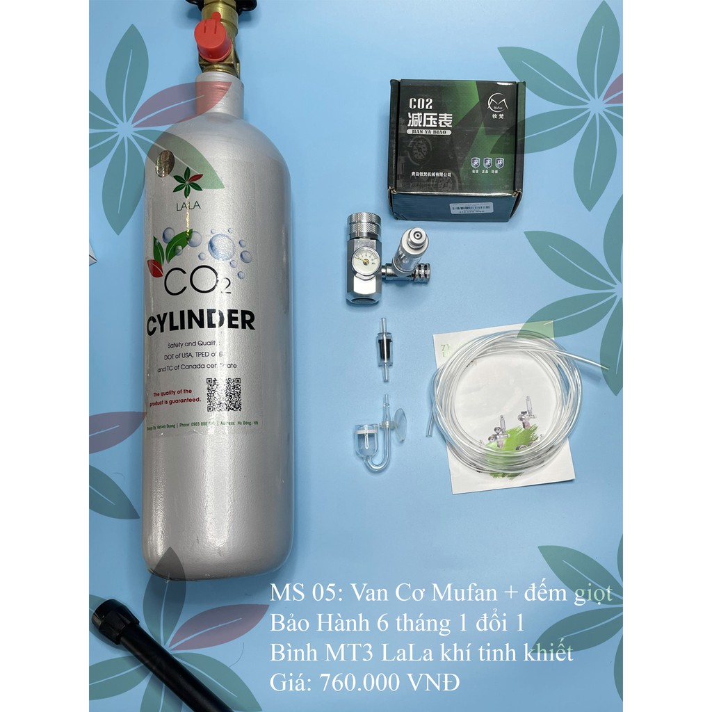 MS5 combo co2 Van cơ Mufan + đếm giọt + sủi