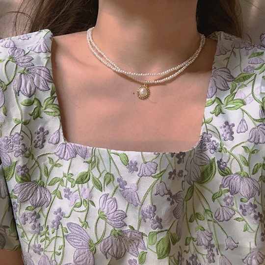 Dây chuyền vòng cổ ngọc trai nhân tạo phong cách hàn quốc cổ điển tinh tế dành cho nữ - Mely CT03