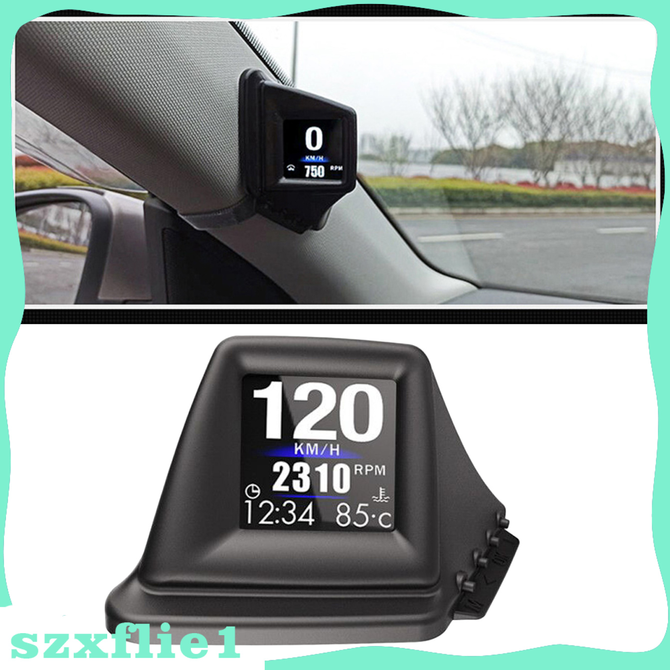 [🔥Hot Sale🔥] Car Head Up Display GPS OBD2 OBD Driving Computer Voltmeter LCD Screen