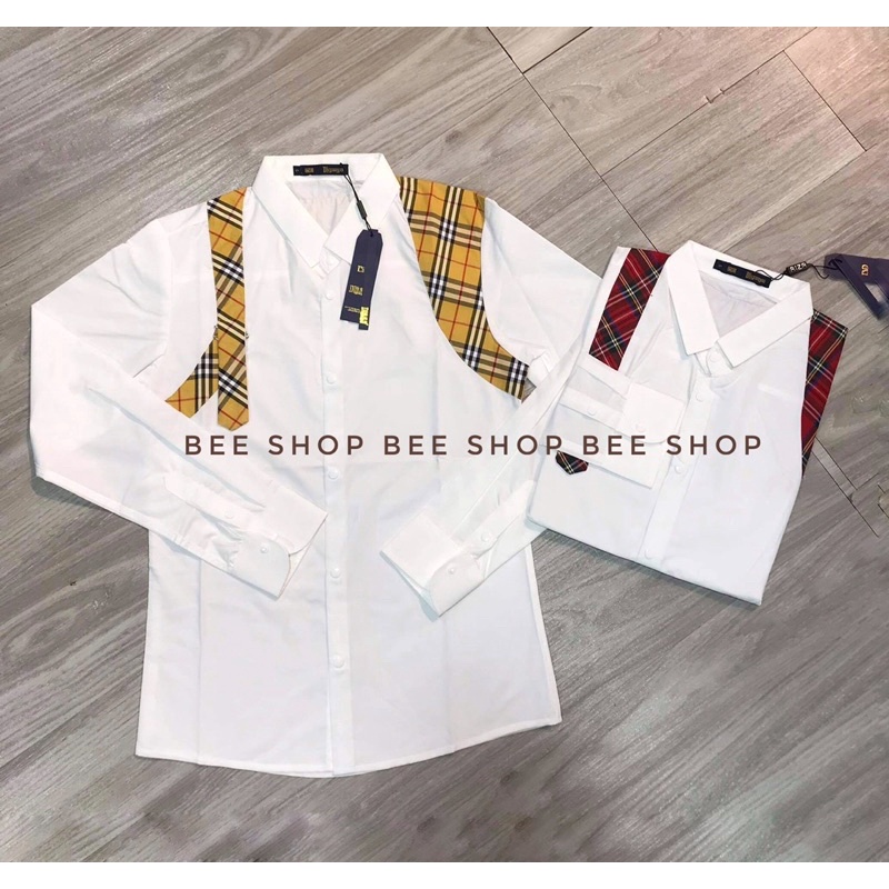 Áo sơ mi phối kẻ Mcq, áo sơ mi nam đẹp thời trang - Bee Shop | BigBuy360 - bigbuy360.vn