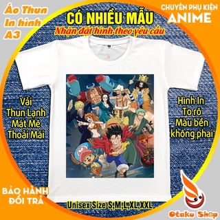 Áo thun Anime One Piece Vua Hải Tặc đủ Size chuẩn from Unisex phù hợp Nam Nữ in hình theo yêu cầu Otaku