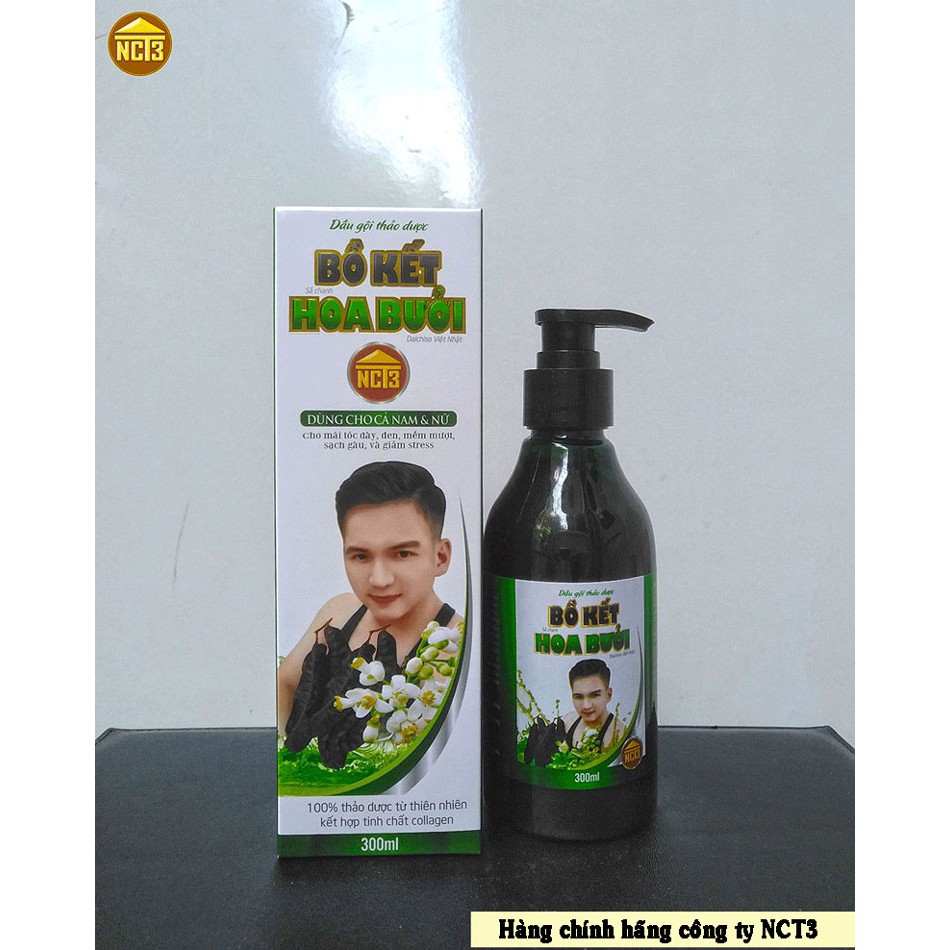 Dầu Gội Thảo Dược Bồ Kết Hoa Bưởi NCT3 (300ml) - Hàng chính hãng công ty nct3