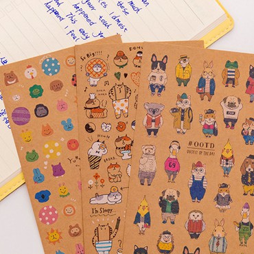 Tấm Sticker Hình Dán OOTD Trang Trí Sổ Vở Phong Cách Vintage Sổ Tay Nhật Ký Điện Thoại Khay Đựng Bút TEECI D116