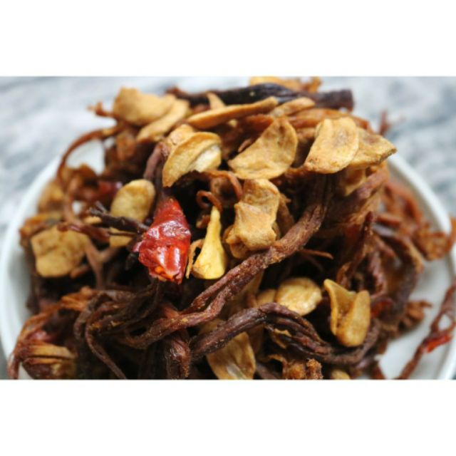 Khô heo cháy tỏi giòn rụm