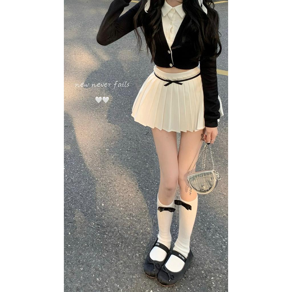 Chân Váy Chữ a Lưng Cao Dáng Ngắn Xếp Ly Chống Chói Thời Trang Cho Nữ 63039