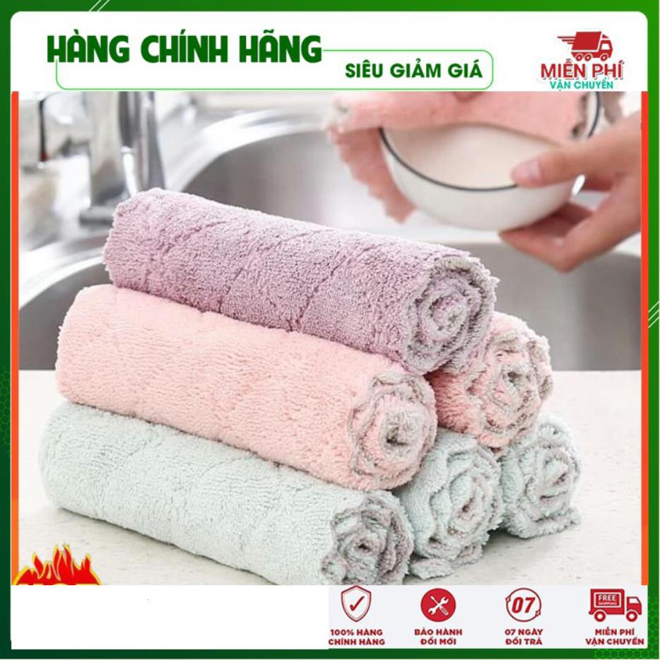 Combo 10 khăn lau bếp đa năng 2 mặt mẫu mới tiện dụng - Gia Dụng Thông Minh