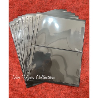 Combo 10 phơi tem 2 ngăn đen đựng tem 2 mặt chính hãng mingt - pccb