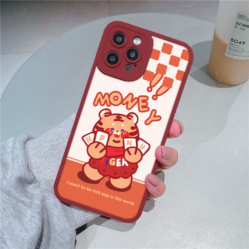 Ốp lưng iphone cạnh vuông lỗ camera tiger happy 6/6splus/7/7plus/8/8plus/x/xr/xs/11/12/13/pro/max/plus/-Sale Sốc A2-3