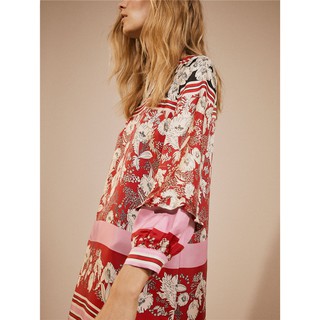 Đầm Zara suông họa tiết boho retro