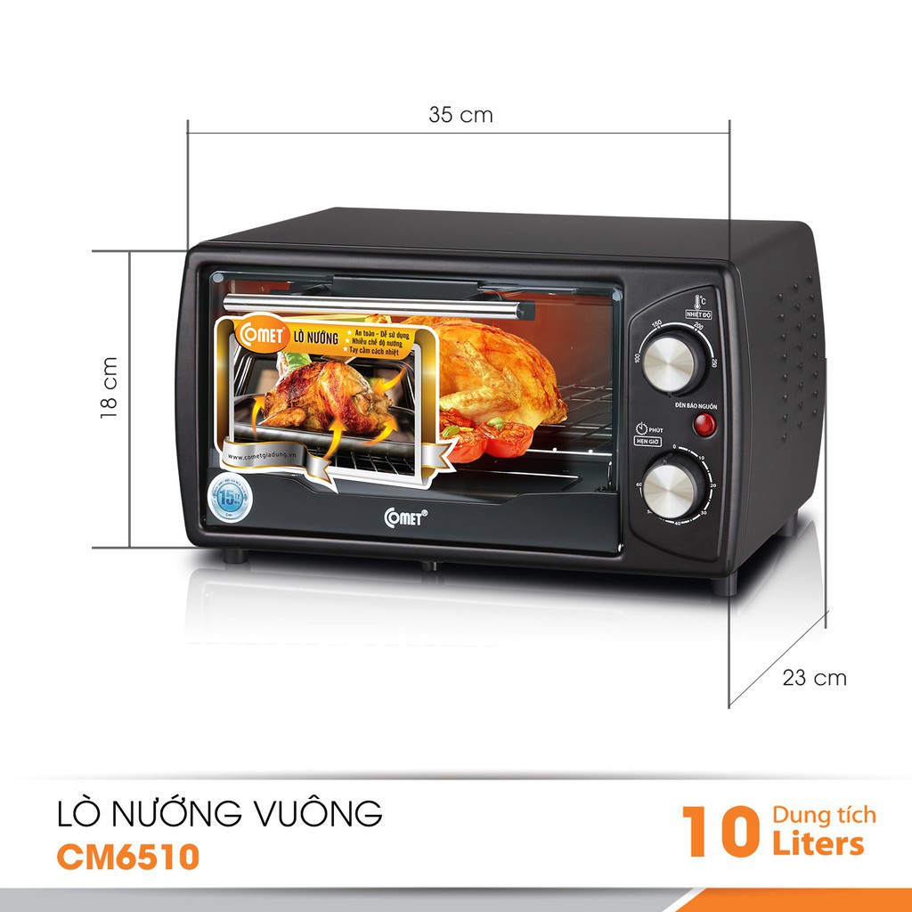 LÒ NƯỚNG ĐIỆN COMET CM6510 - DUNG TÍCH 10 LÍT