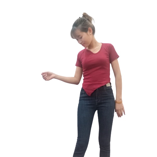 Áo kiểu nữ đẹp vai lệch cổ áo đính xích vạt áo tam giác màu trắng,đỏ, nâu, ghi