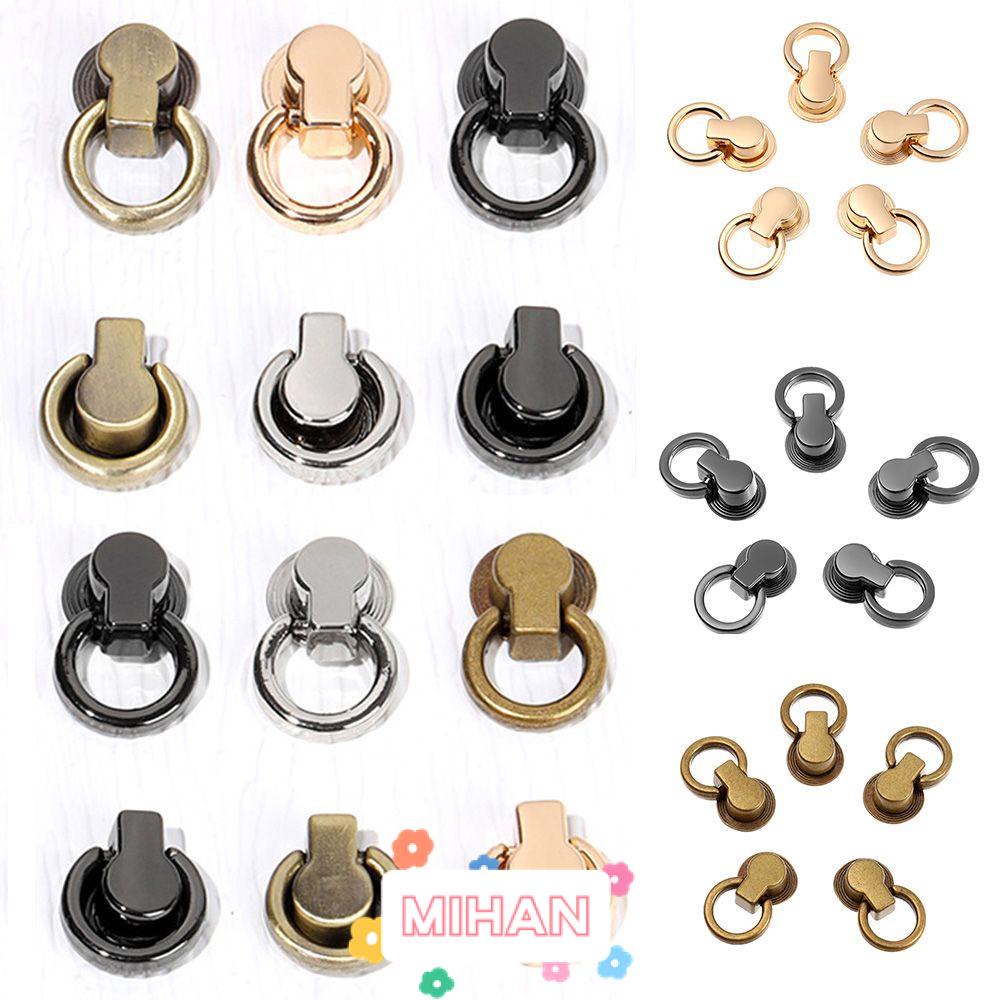 MIHAN1 5pcs 5 Colors Gusset Hanger Tiny Bag Purse Bags Craft Bag Side Clamps Accessories Metal Hardware Parts with O Rings Edge Anchor Link