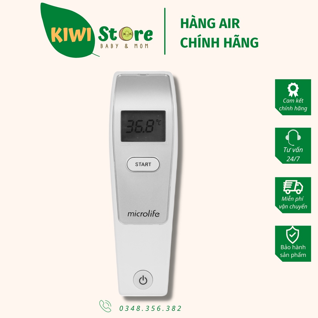 Nhiệt kế điện tử hồng ngoại Microlife FR1MF1 Thụy Sĩ đo nhiệt độ cơ thể bé