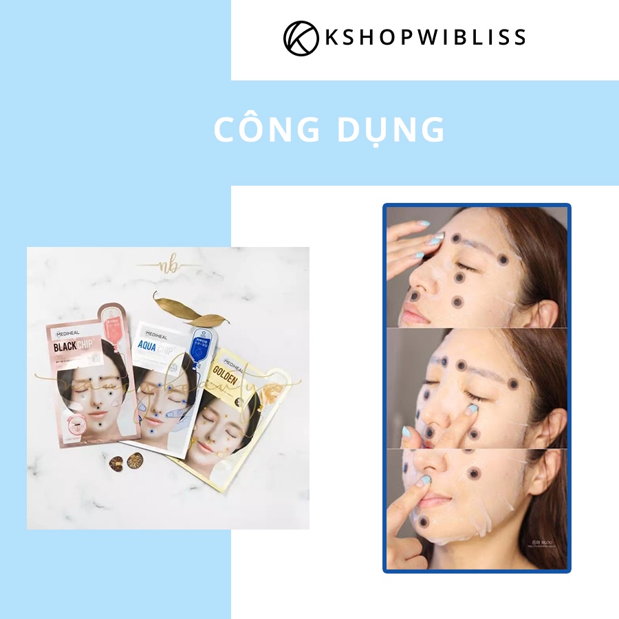 Mặt nạ dưỡng trắng, bấm huyệt thải độc căng mịn da Mediheal Aqua Chip Circle Point Masks 40g | BigBuy360 - bigbuy360.vn